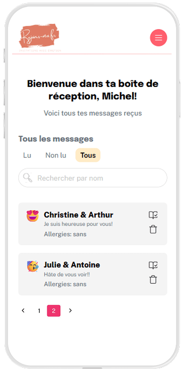 Telefon invitație confirmări